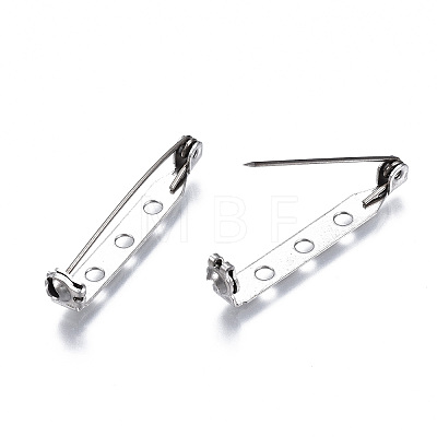 201 Stainless Steel Brooch Pin Back Safety Catch Bar Pins STAS-S117-022D-1