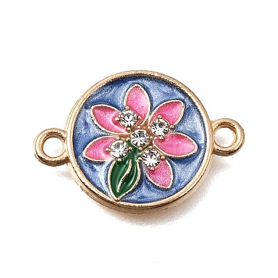 Alloy Rhinestone Enamel Connector Charms FIND-E049-11A-KCG-1