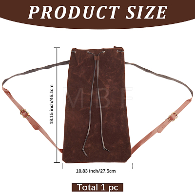 Flocking Fibre Drawstring Backpacks with PU Leather Straps and Alloy Clasps ABAG-WH20019-02B-1