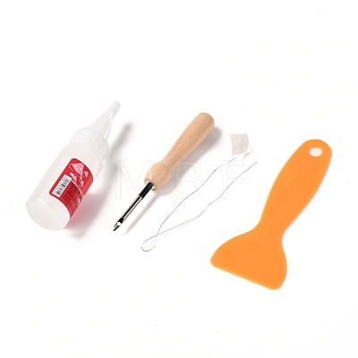 DIY Cotton Cup Mat Punch Needle Kits DIY-K032-40E-1