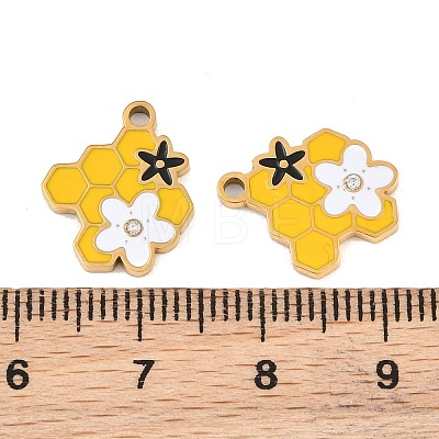 304 Stainless Steel Enamel Pendants SA-CBAA937-01G-1