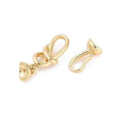 Brass Hook and S-Hook Clasps KK-U043-19G-1