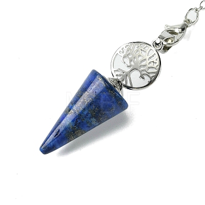 Natural Lapis Lazuli Cone Dowsing Pendulum Big Pendants G-C114-02P-15-1