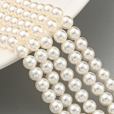 Glass Pearl Beads Strands X-HY-G002-01B-02-1