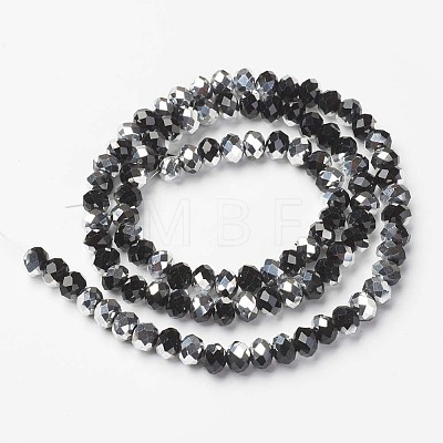 Electroplate Transparent Glass Beads Strands EGLA-A034-T1mm-M01-1