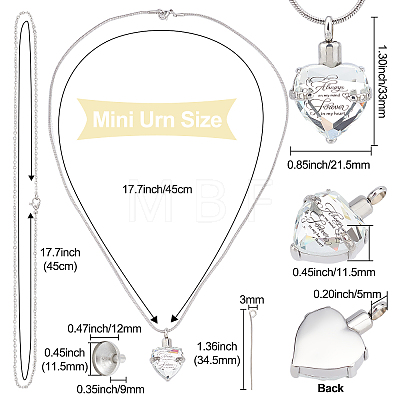 April Glass Urn Pendant Necklace DIY Making Kit DIY-CN0001-82I-1