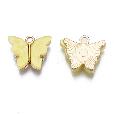 Alloy Acrylic Pendants ENAM-R136-01D-1