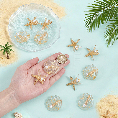12Pcs 2 Styles Resin Alligator Hair Clips PHAR-UN0001-02-1