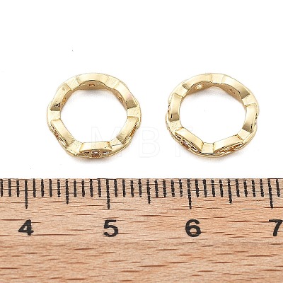 Brass Micro Pave Cubic Zirconia Beads Frame KK-H495-03KCG-1