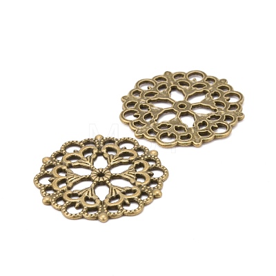 Tibetan Style Filigree Joiners Links TIBE-A11623-AB-FF-1