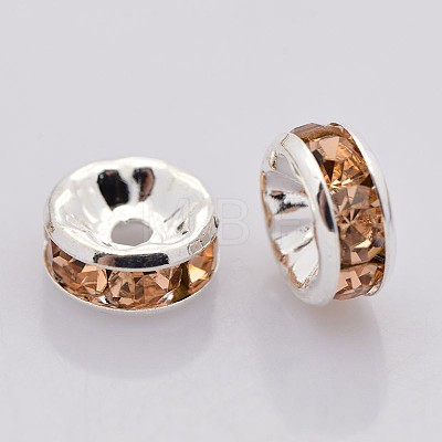 Brass Rhinestone Spacer Beads RB-A014-Z5mm-25S-NF-1