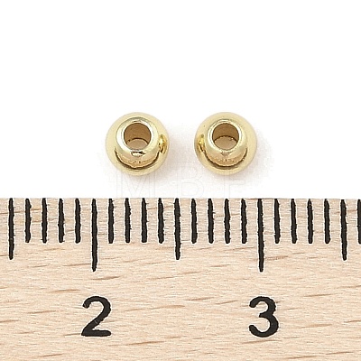 Rack Plating Brass Round Beads KK-A235-01G-03-1