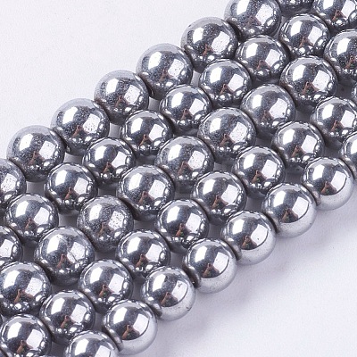 Synthetic Magnetic Hematite Beads Strands G-H1097-1-1