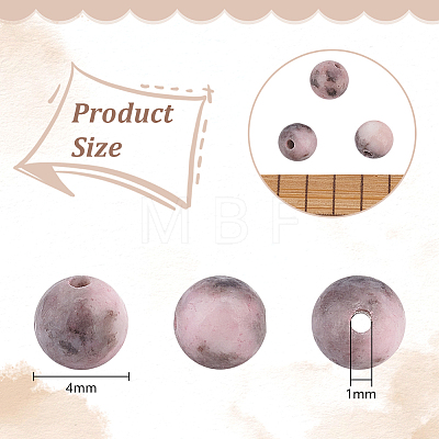 Natural Pink Zebra Jasper Beads G-OC0001-22-4mm-1