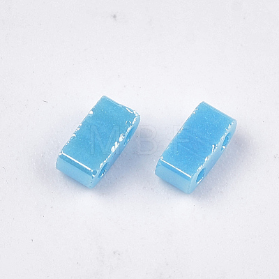 2-Hole Opaque Glass Seed Beads SEED-S023-27B-02-1