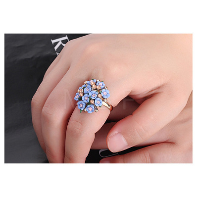Alloy Rhinestone Finger Rings for Women WG4BC41-01-1