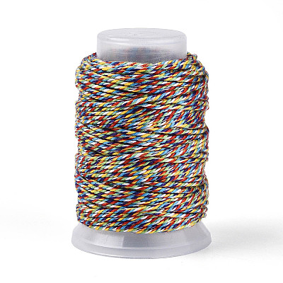 22M Rainbow Color Macrame Cotton Cord OCOR-T017-07I-1