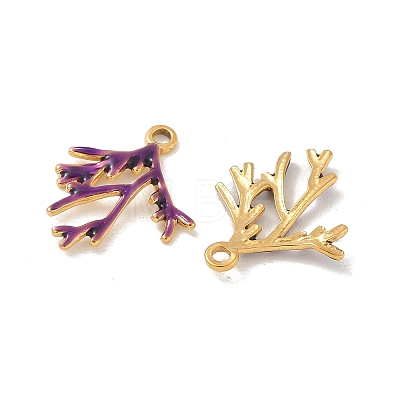 304 Stainless Steel Enamel Pendants STAS-Q119-12G-05-1