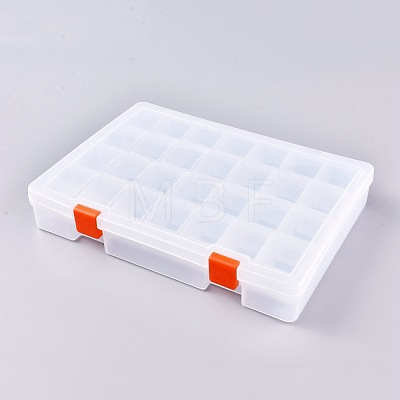 28 Grids Polypropylene(PP) Craft Organizer Case Storage Box CON-K004-09-1
