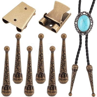  3Pcs Iron Bolo Tie Slide Clasps FIND-ANB0003-18AB-1