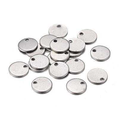 Non-Tarnish 201 Stainless Steel Charms STAS-F255-043P-8mm-1