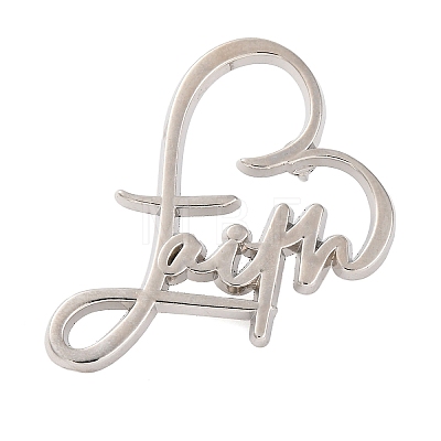 Faith Theme Zinc Alloy Brooch LS-JEWB-C035-02B-P-1