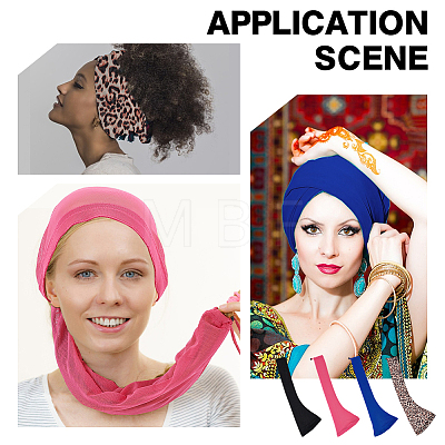 4Pcs 4 Colors Polyester Wig Caps Set DIY-OC0015-18-1