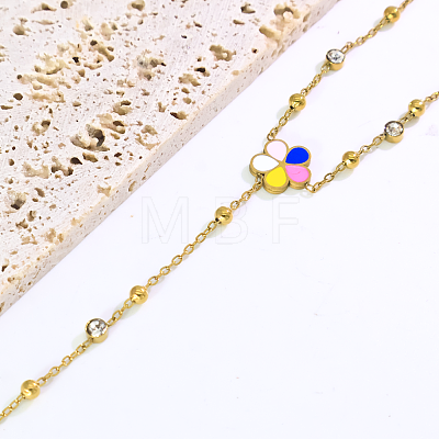 Stainless Steel Enamel Link Ring Bracelets SJ3386-1