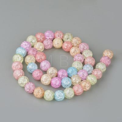 Synthetic Crackle Quartz Beads Strands GLAA-S134-6mm-20-1