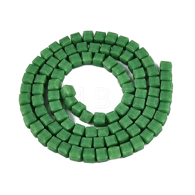 Opaque Frosted Glass Beads Strands GLAA-N072-01A-B09-1