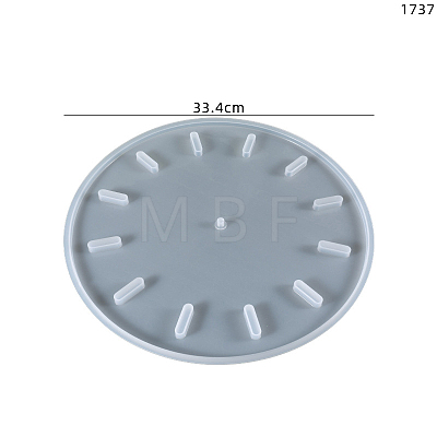 Flat Round Clock Wall Decoration Silicone Molds SIMO-PW0001-421-1