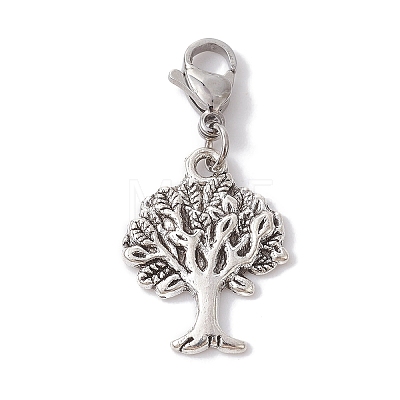 6Pcs Tree of Life Alloy Pendants Decorations HJEW-JM01406-1