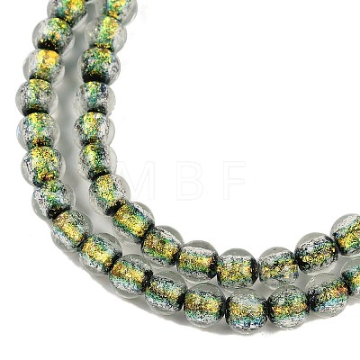 Handmade Foil Lampwork Beads Strands FOIL-K003-06A-11-1