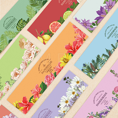 Realistic Flower & Fruit & Leaf Pattern Soap Paper Tag DIY-WH0399-69L-1