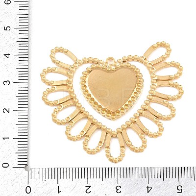 304 Stainless Steel Pendant Cabochon Settings STAS-H249-05G-1