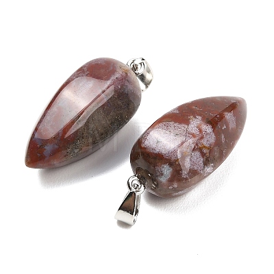 Natural Red Moss Agate Pendants GG-K002-16A-1