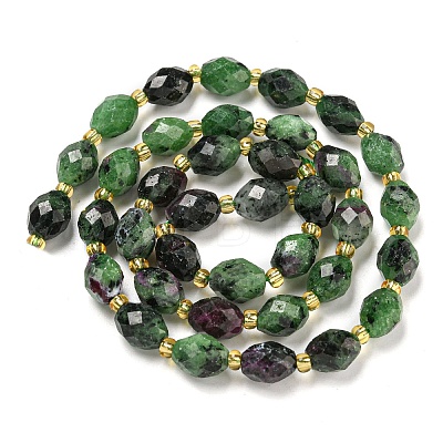 Natural Ruby in Zoisite Beads Strands G-N342-41-1