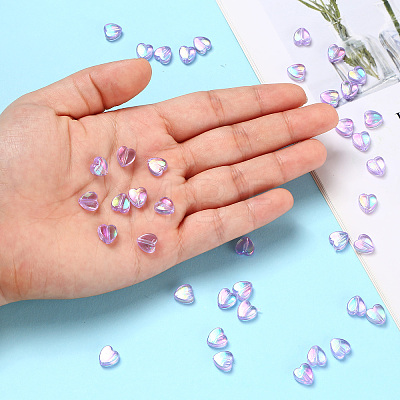 100Pcs Eco-Friendly Transparent Acrylic Beads TACR-YW0001-07D-1