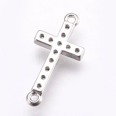Brass Micro Pave Cubic Zirconia Links LS-ZIRC-E152-43P-RS-1