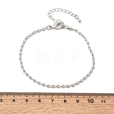 Brass Infinity Link Chain Bracelets for Women BJEW-F531-01P-1