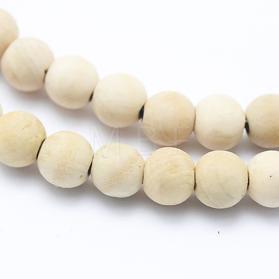 Natural Wood  Beads Strands X-WOOD-P011-07-6mm-1