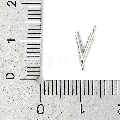 304 Stainless Steel Letter Connector Charms LS-STAS-M108-01P-22-1
