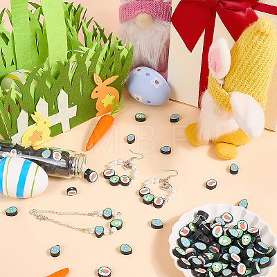 Handmade Polymer Clay Beads CLAY-SP0001-07-1