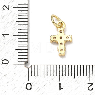 Brass Micro Pave Cubic Zirconia Pendants KK-A293-20G-02-1