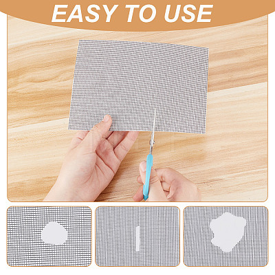 12Pcs Rectangle Glass Fiber Net Patches FIND-WH0428-09B-1