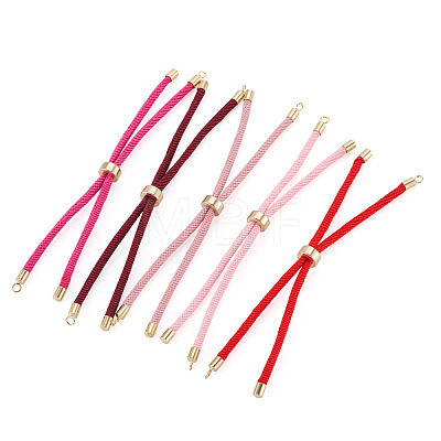 5Pcs 5 Colors Polyester Cord Bracelet Making MAK-TA0001-40-1