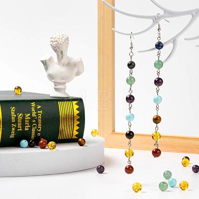 100 Pcs 7 Colors Chakra Yoga Healing Stone Kits G-LS0001-04-1