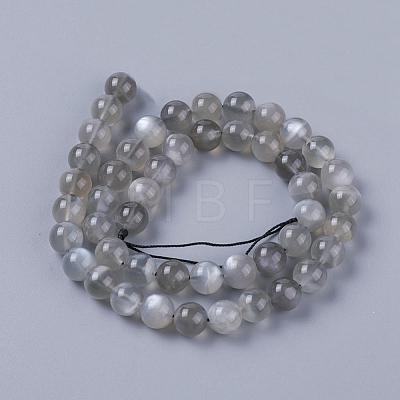 Natural Grey Moonstone Beads Strands G-F632-29-01-1