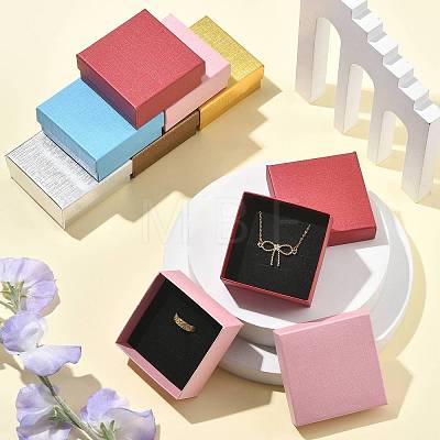 12Pcs 6 Colors Cardboard Jewelry Boxes CBOX-FS0001-10-1