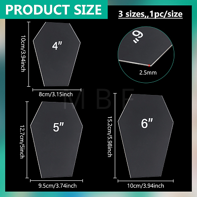 Acrylic Quilting Templates DIY-BC0014-52B-1